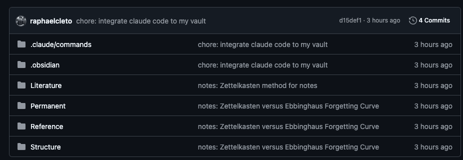 Claude code integration with Obsidian Vault